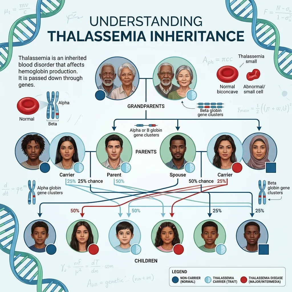Thalassemia inheritance overview